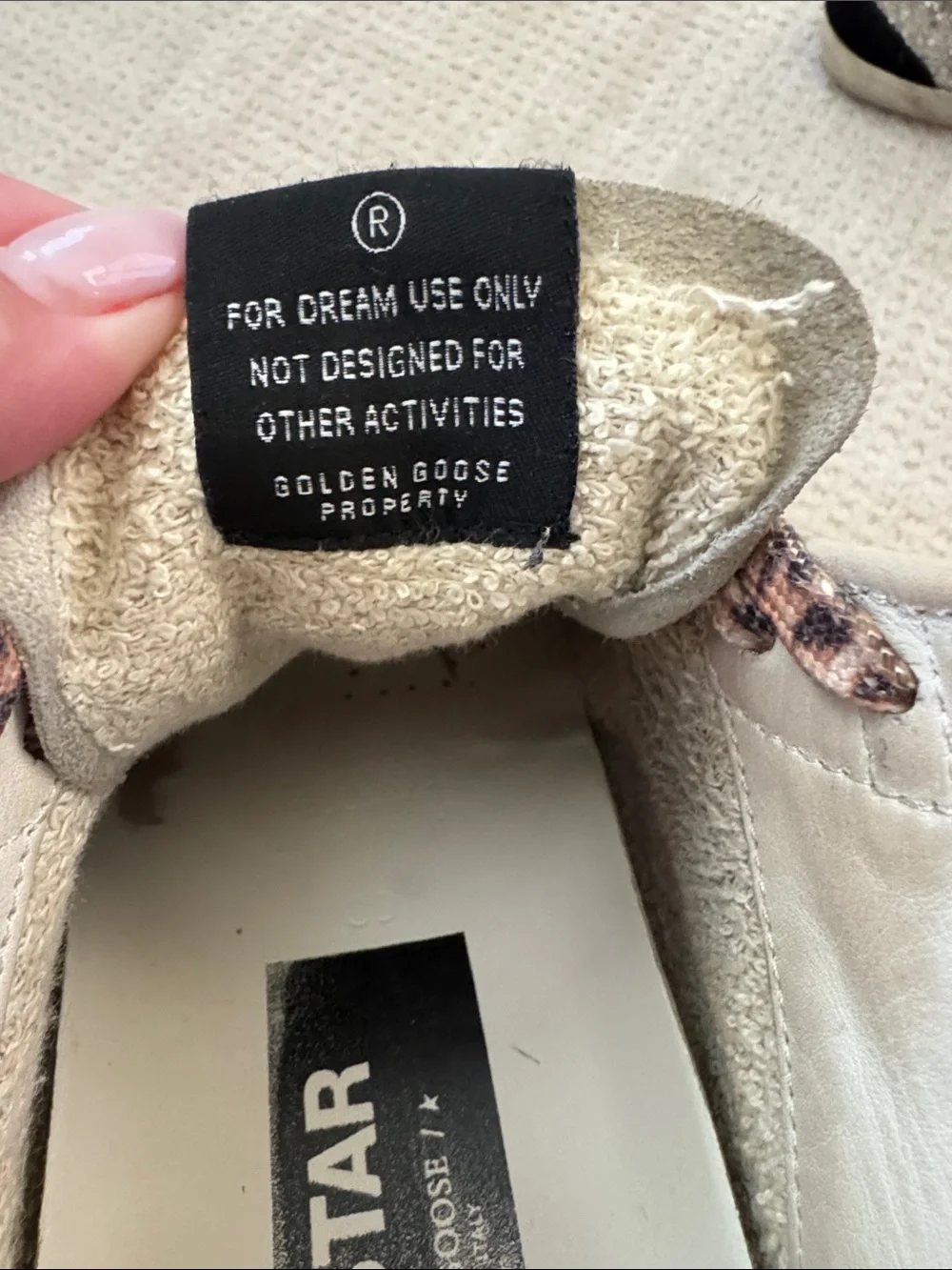 Golden Goose Silver Metallic & Leopard Lace Sneakers